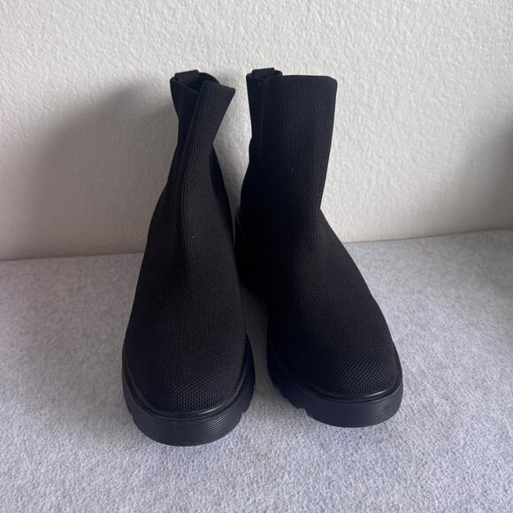 Vivaia Everly Round-Toe Chunky Platform Travel Boots in Black Size 10.5 (US) - Picture 2 of 6